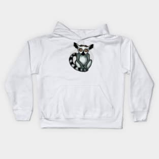 Cute Lemur Drawing Kids Hoodie